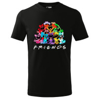 Tricou pentru copii Smiling Critters, imprimeu multicolor, bumbac 100%, unisex