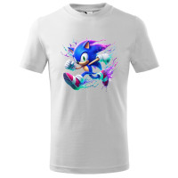 Tricou pentru copii Sonic the Hedgehog, imprimeu multicolor, bumbac 100%, unisex, model 2