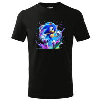 Tricou pentru copii Sonic the Hedgehog, imprimeu multicolor, bumbac 100%, unisex, model 4