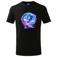 Tricou pentru copii Sonic the Hedgehog, imprimeu multicolor, bumbac 100%, unisex, model 5