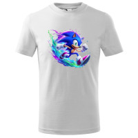 Tricou pentru copii Sonic the Hedgehog, imprimeu multicolor, bumbac 100%, unisex, model 6