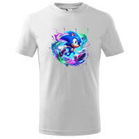 Tricou pentru copii Sonic the Hedgehog, imprimeu multicolor, bumbac 100%, unisex, model 7