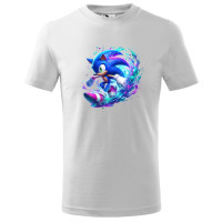 Tricou pentru copii Sonic the Hedgehog, imprimeu multicolor, bumbac 100%, unisex, model 8