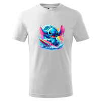 Tricou pentru copii Stitch, imprimeu multicolor, bumbac 100%, unisex, model 2