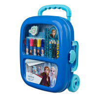 Troler copii Disney - Frozen, din plastic, echipat cu accesorii pentru desen, inlatime 26 cm