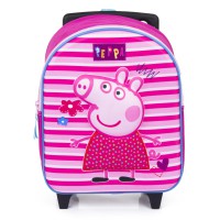 Troler sau ghiozdan copii Peppa Pig - Pretty Little Things, design 3D multicolor, inaltime 35 cm