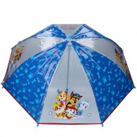 Umbrela copii Paw Patrol, multicolor, material transparent, deschidere manuala