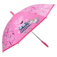 Umbrela copii Peppa Pig, roz, deschidere manuala